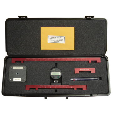 PGD-12/18/4/R, Digital Pit Depth Gauge Kit with 12", 18", 4" and 360° Rolling Base & Case by Exacto